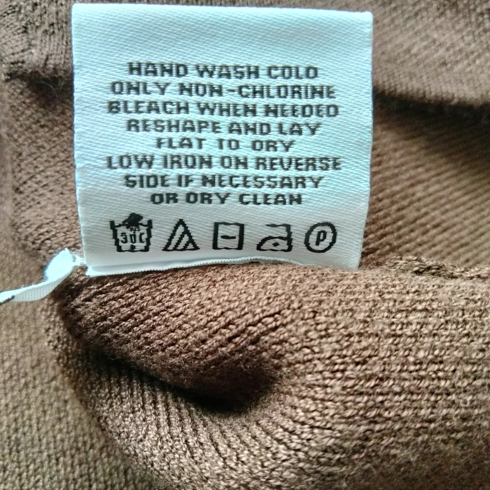Calvin Klein Brown Knit Sweater Vest Button Front Sleeveless Size L - Picture 12 of 14
